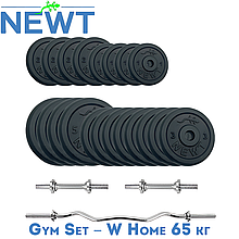 Набір штанга гантелі комплект набірний гантелі штанга металеві для дому Newt Gym Set-W Home 65 кг