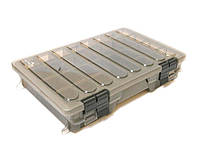 Коробка Flagman пластиковая 2-х полочная средняя D002 220х355х66 мм