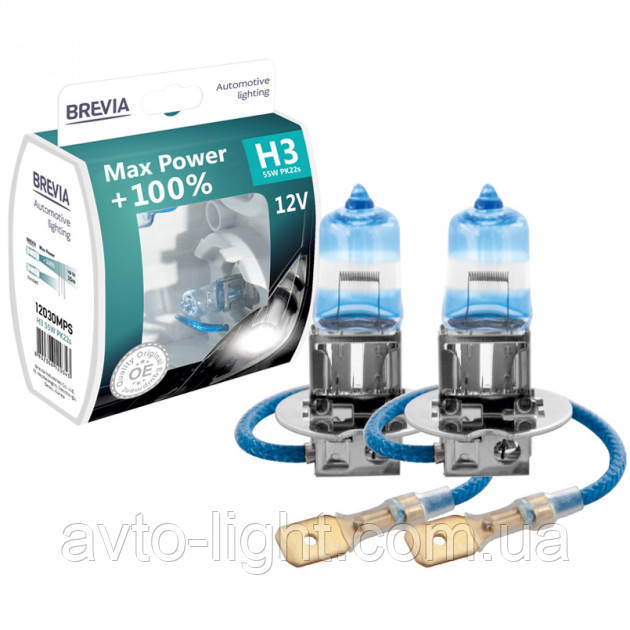 Brevia MAX power +100% Н3 (2шт)