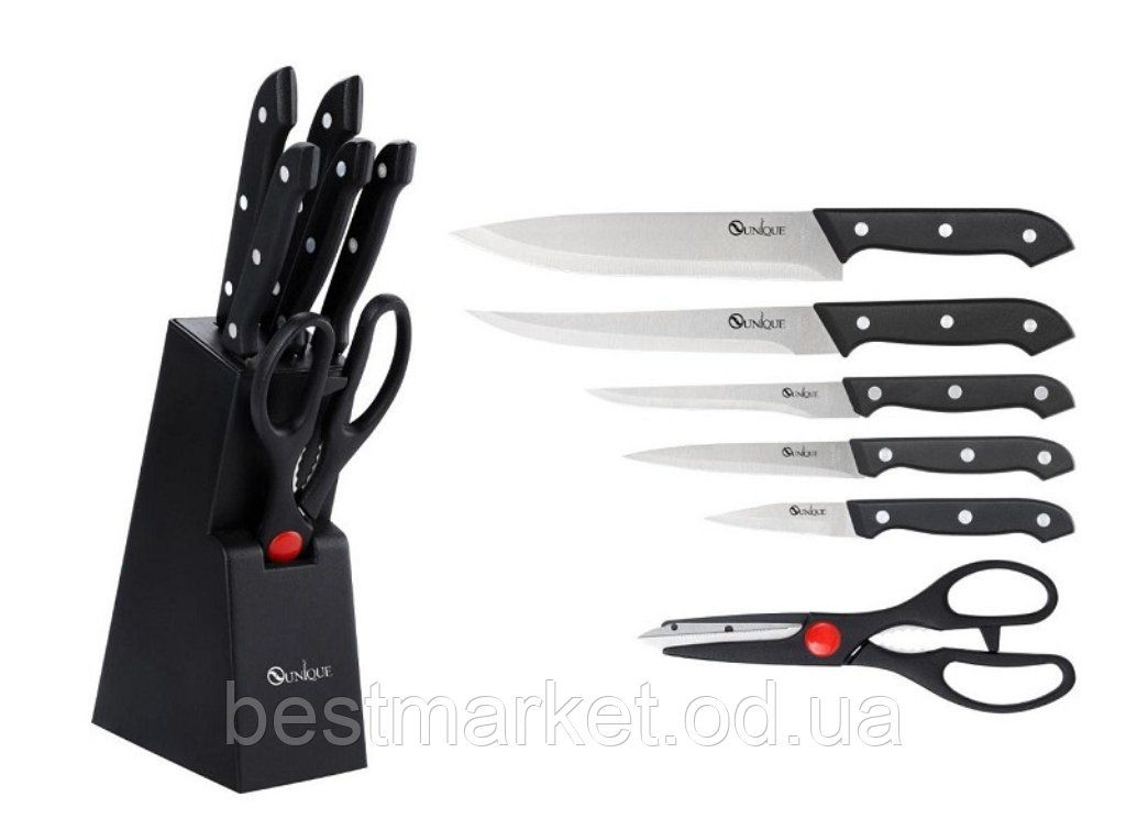 Набір Кухонний Ножів 7 в 1 Unigue UN-1836, фото 1