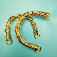 Ручки для сумки акрилові під бамбук пара 15,5 см з тримачами D