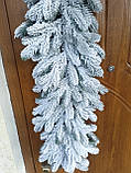 Гірлянда хвойна лита Елітна Засніжена 1м / Декоративна Ялинкова гілка / Ялинкова літа гірлянда для каміна / Ялинка, фото 3