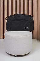 Дорожня сумка чорна Nike біле лого (мал.) SND