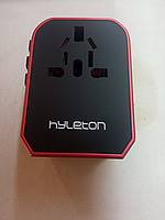 Переходник сетевой Hyleton на Eu, 4xUSB, 1xUSB TYPE-C, 5,6A Black/Red
