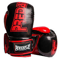 Боксерские перчатки PowerPlay 3017 Predator Черные карбон 16 унций SND