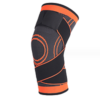 Бандаж коленного сустава Черный с оранжевым M