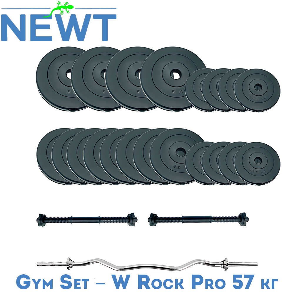 Набір штанга гантелі комплект набірний гантелі штанга композитні для дому Newt Gym Set-W Rock Pro 57 кг