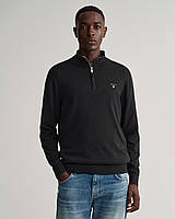 Кофта мужская GANT Men's Classic Cotton Half Zip Sweater GT-0315 Black L