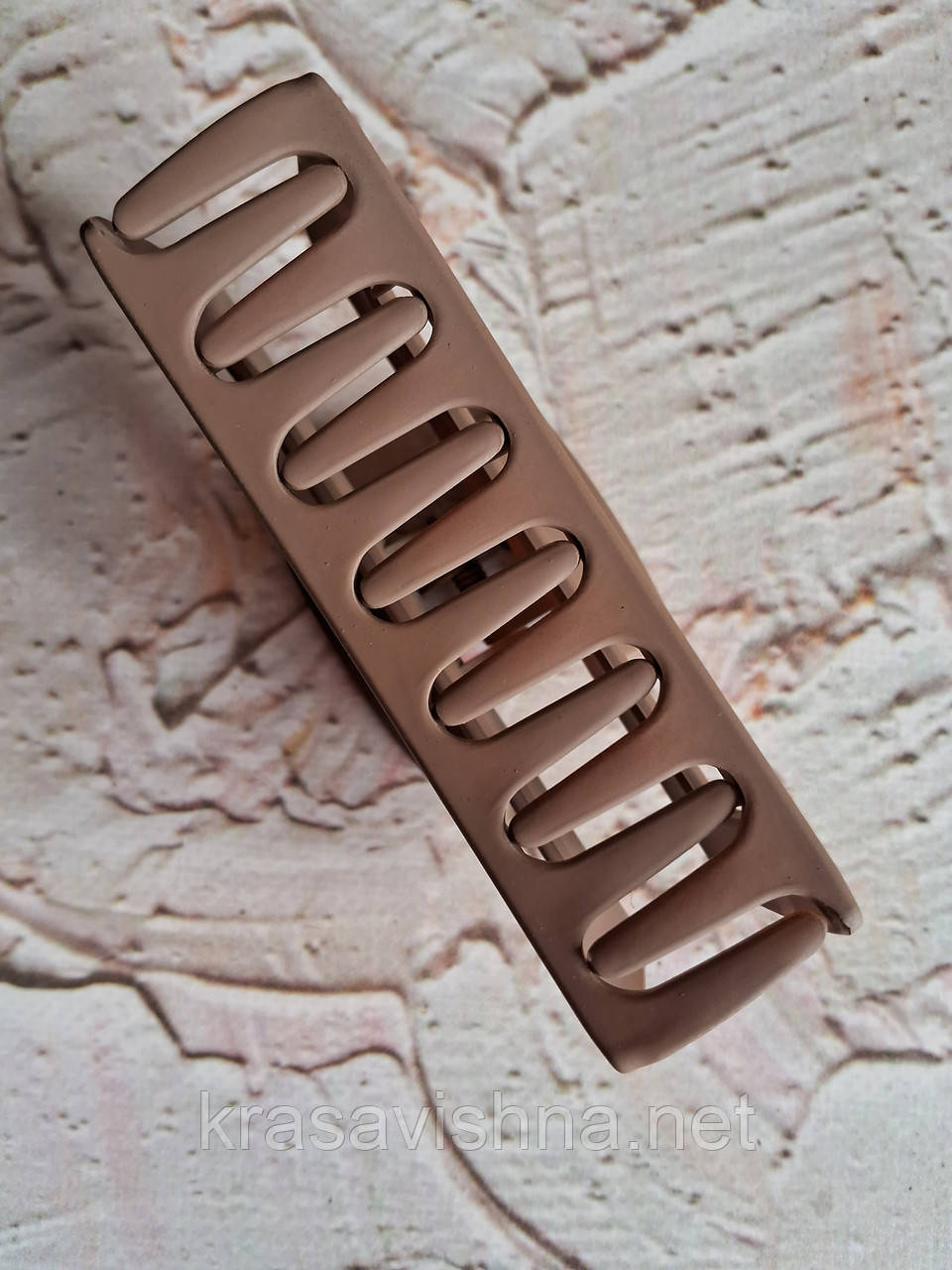 Зажимы, крабики для волос, краб пластиковый с каучуковым покрытием ...