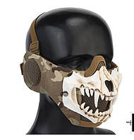 Тактическая маска с клыками для лица «Клыки» оригинальная защита для лица, обеспечивает защиту ушам