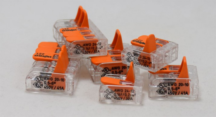 Клема 2-конт 0.5-6 мм² прозора 221-612 Wago, фото 1