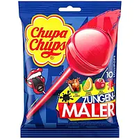 Конфеты на палочке три вкуса Цветной язык Chupa Chups Zungen-Maler 10шт/120г Испания