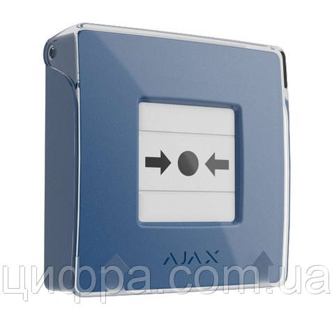 Бездротова кнопка Ajax ManualCallPoint (Blue), фото 1