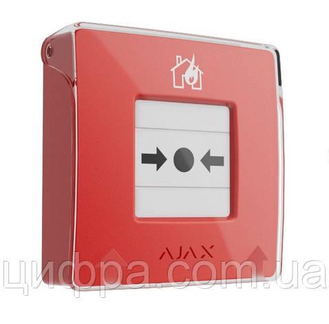Бездротова кнопка Ajax ManualCallPoint (Red), фото 1