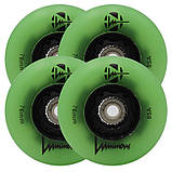Колеса які світяться для роликів FR Skates Luminous Green Glow (4шт), фото 3