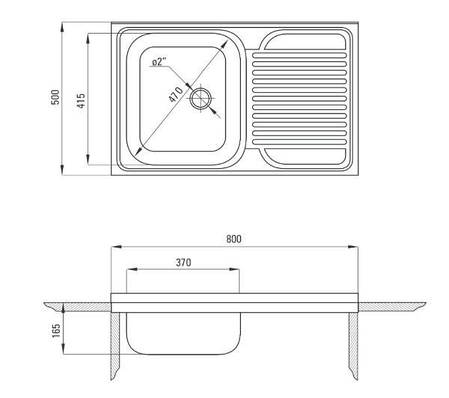 Кухонна мийка Deante Tango ZM5 311P сталь - накладна, фото 2