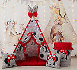 Намет дитячий Вігвам для дітей курінь для ігор для дівчинки Minnie style БОН БОН + кошик Повний комплект!, фото 3