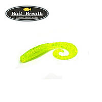 Силікон Bait Breath Curly Grub 2,5" Ur27 Ｃhartreuse/Silver
