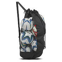 Сетка сумка для мячей Cima Football Bag 8629-15 на 15 мячей размер 87x64см Black