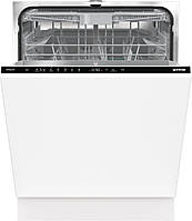 Gorenje Посудомийна машина вбудовувана, 16компл., A+++, 60см, AquaStop, автоматичне відчинення, сенсорн.упр, 3 кошики, білий 