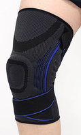 Бандаж коленного сустава Черный с синим M