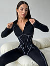 Комбінезон жіночий спортивний - Чорний, фото 4