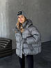 Стильний пуффер оверсайз із капюшоном модні кольори Gwm2535, фото 7