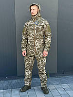 Военный костюм пиксель из флиса софт шелл, Теплая форма пиксель, Тактичний костюм камуфляжный Soft Shell M