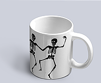 Чашка "Друзья – скелеты". Белая