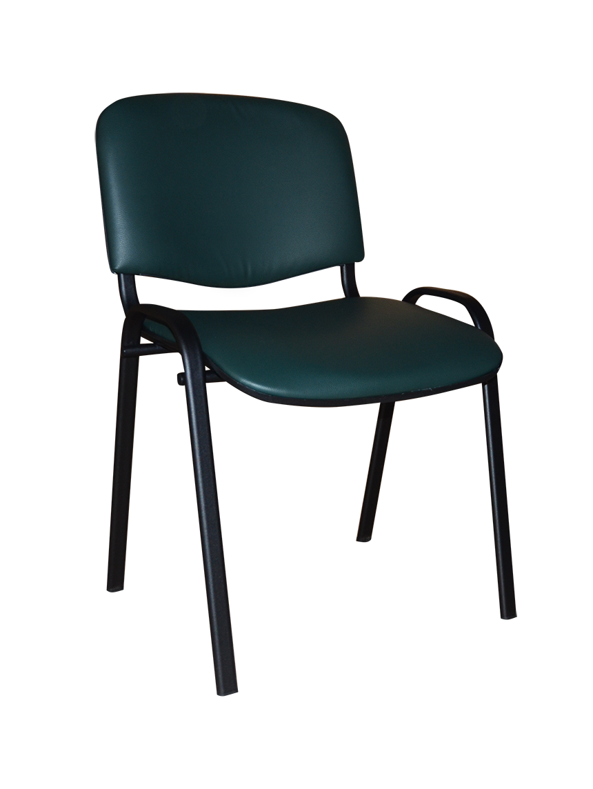 Офісний стілець для персоналу зеленого кольору ISO Black