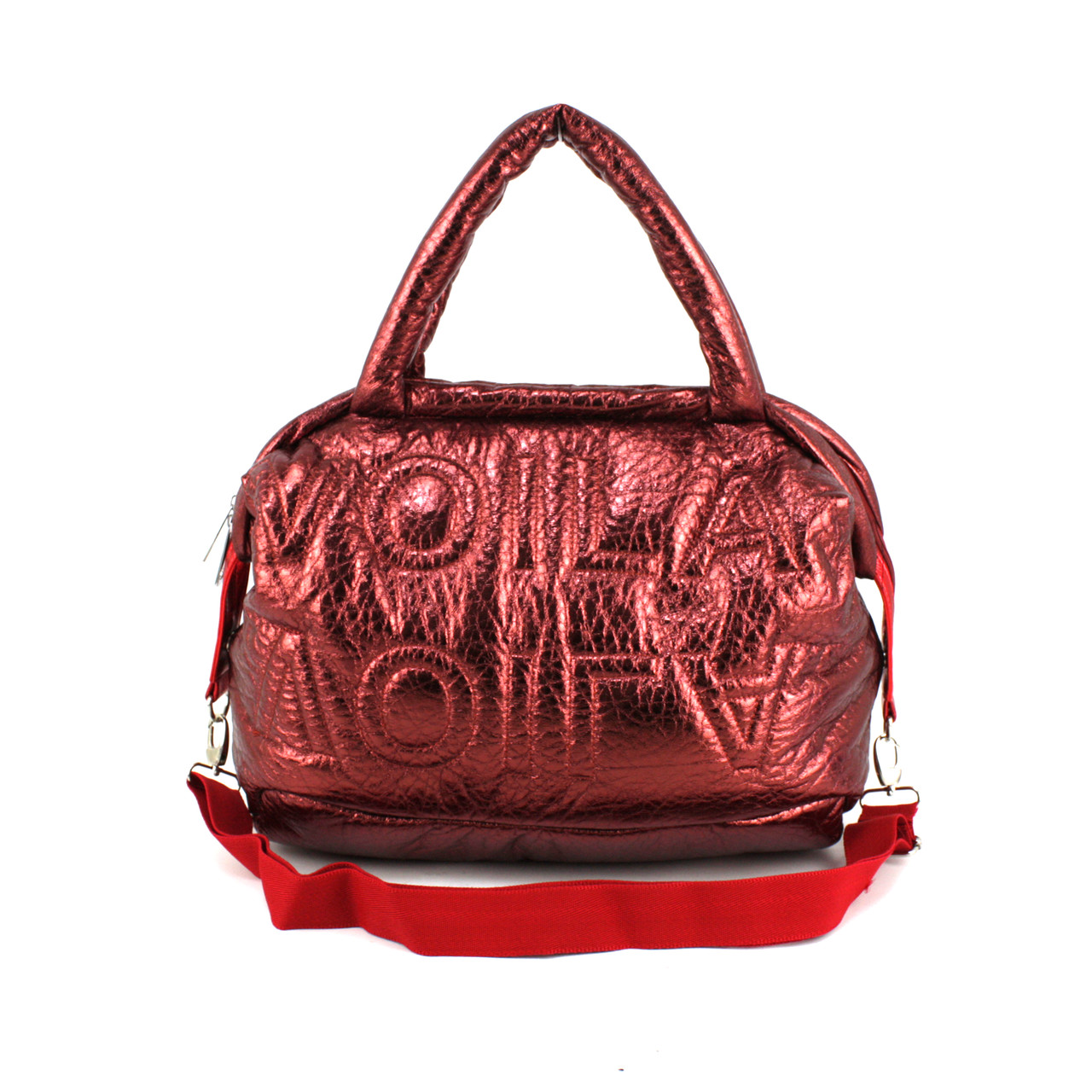 Жіноча дорожньо-спортивна сумка з екошкіри VOILA 8-5749717 червона