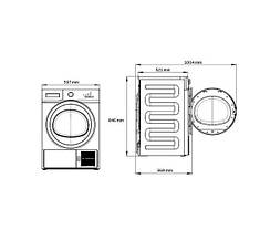 Сушильна машина Beko DS8524RTDCXST SteamTherapy - 52,1 см - тепловий насос - 8 кг, фото 4