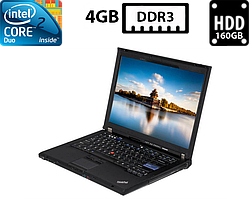 Ноутбук Lenovo ThinkPad T400/14"TN(1280x800)/Intel Core 2Dou P8600 2.40GHz/4GB DDR3/HDD 160GB/Mobile Intel 4Series Express Chipset