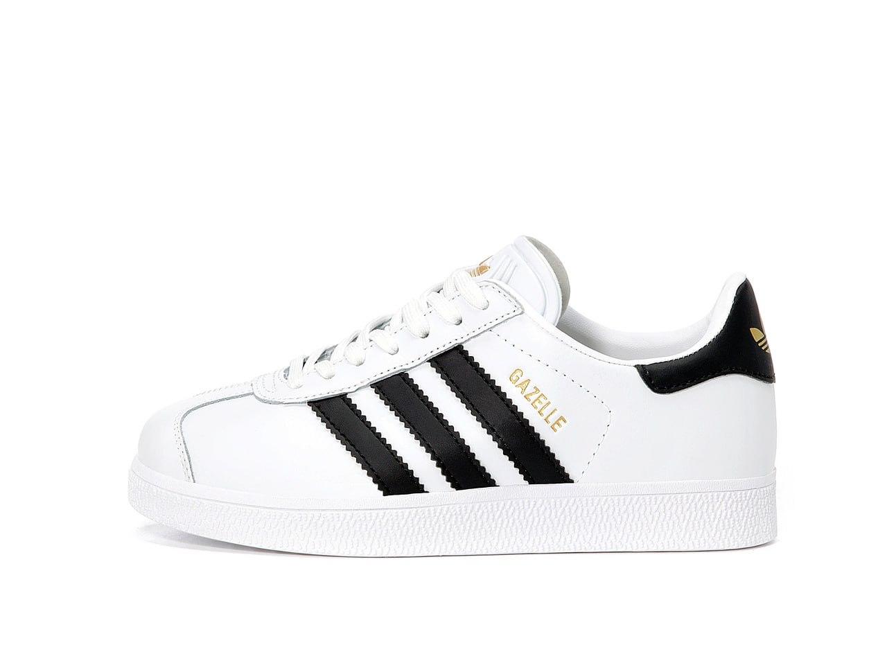 Жіночі Кросівки Adidas Gazelle White Black / Адідас Газелі Білі з Чорним