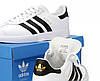 Жіночі Кросівки Adidas Gazelle White Black / Адідас Газелі Білі з Чорним, фото 7