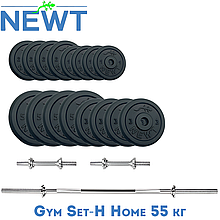 Набір штанга гантелі комплект набірний гантелі штанга металеві для дому Newt Gym Set-H Home 55 кг