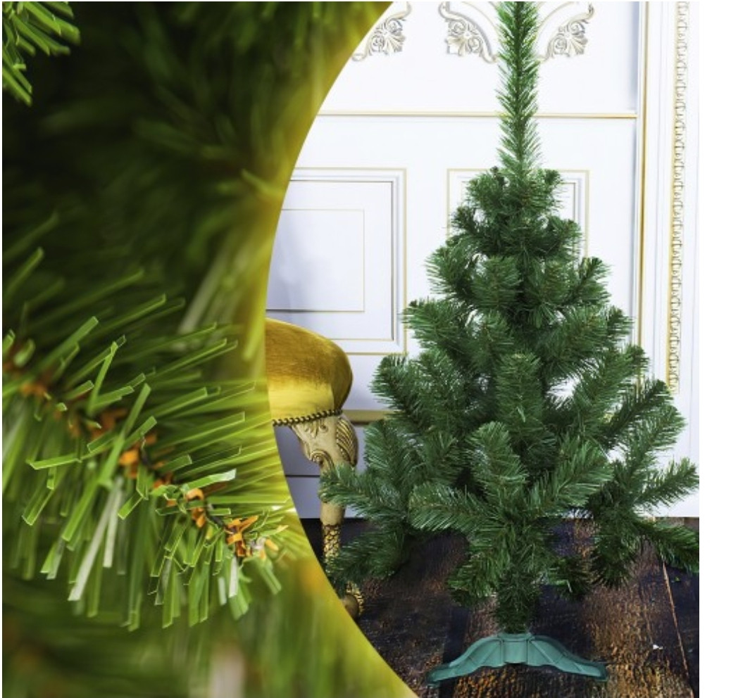 Зелена ялинка 0,75 м штучна настільна "Імператор" на підставці, фото 1