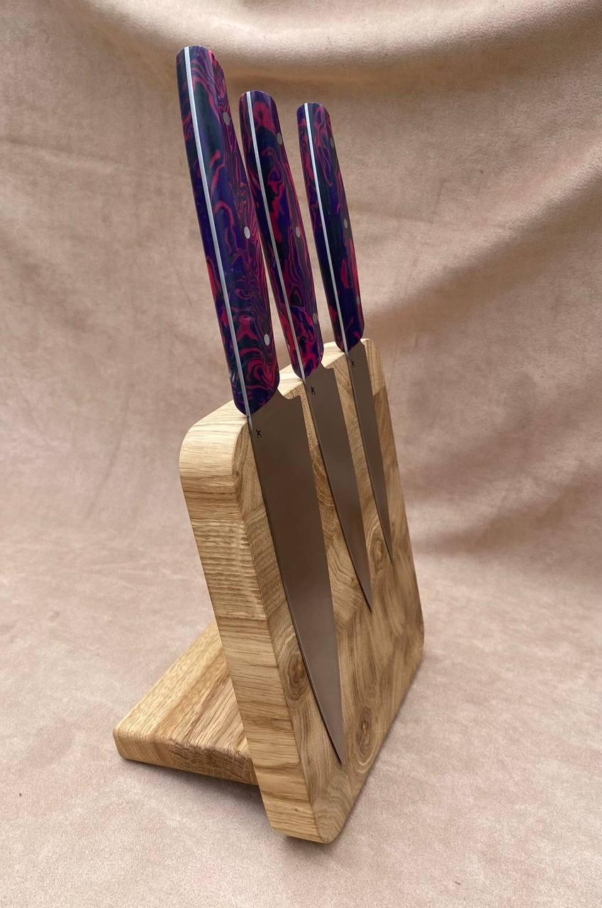 Магнітна дошка тримач для ножів дерев'яна 20x17
