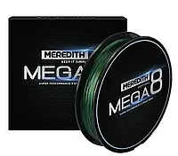 Рыболовная плетеная леска шнур Meredith Mega8 8-жильная плетенка 150 метров 0.24мм 25LB 12кг