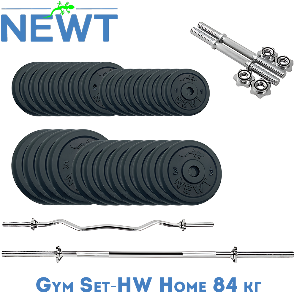Набір штанга гантелі комплект набірний гантелі штанга металеві Newt Gym Set-HW Home 84 кг