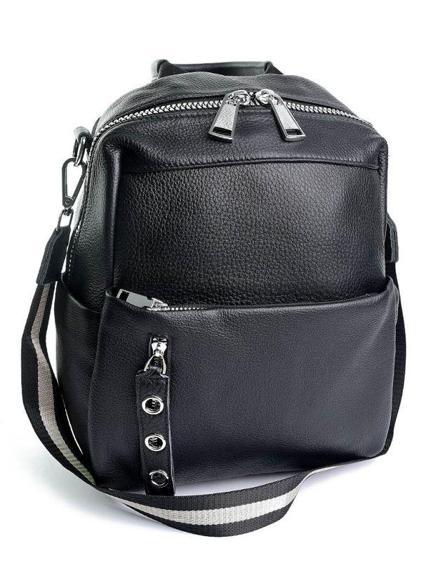Рюкзак жіночій шкіряний 8903-9 Black. Купити жіночі рюкзаки гуртом і в роздріб із натуральної шкіри в Україні