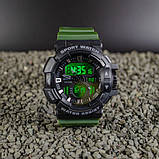 Чоловічий водонепроникний спортивний годинник скомбінованою індикацією Sanda 3129 GB, фото 5