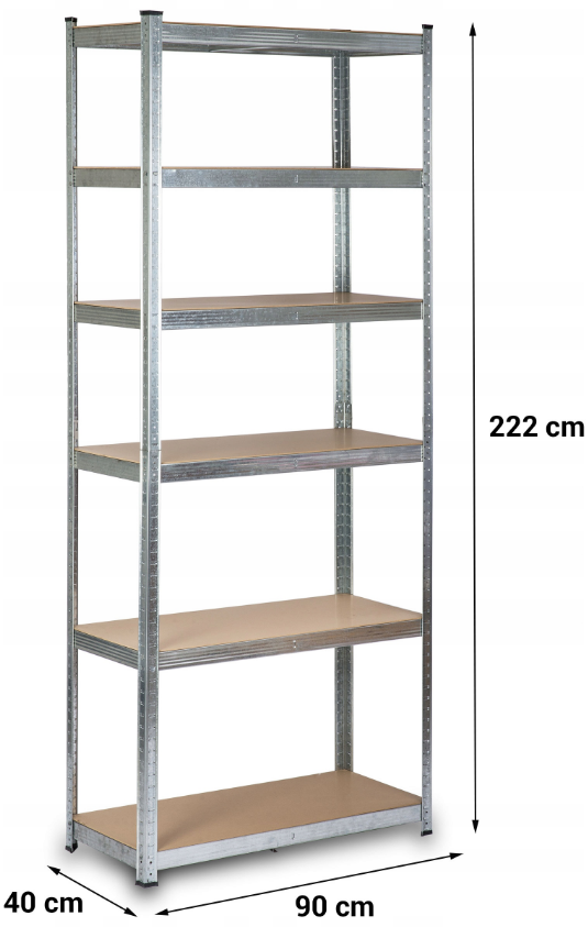 Прочный металлический стелаж Humberg 222 х 90 х 40 см (HR-814) (ID ...