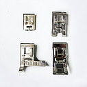 Набір лапок для побутових швейних машин у картонній коробці GT 24 штуки Лапкотримач в ПОДАРУНОК (6640), фото 5