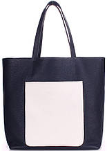 Женская сумка из кожи POOLPARTY Mania mania-darkblue-white