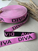 Резинка широка, Diva рожевий неон 35 мм
