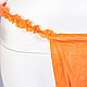 Одноразові жіночі трусики стрінги з рюшами (50 шт/уп) Помаранчеві, фото 3