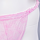 Одноразові жіночі трусики стрінги з рюшами (50 шт/уп) Рожеві, фото 2