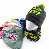 Набір зимовий для дівчинки шапка і хомут 4-8 років, фото 7