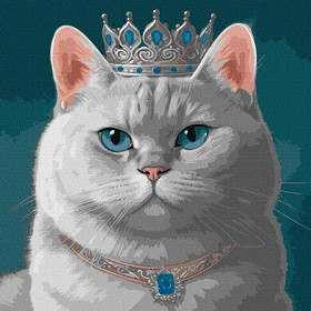 Картина за номерами — Гордий король 40х40 см